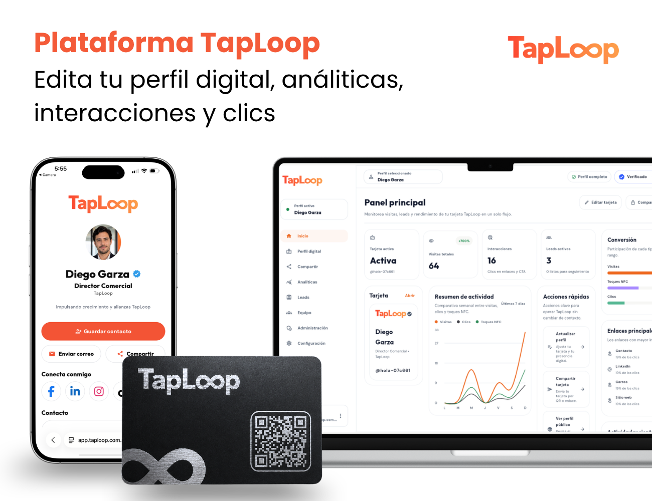 Miniatura de tarjeta NFC metálica TapLoop vista 5