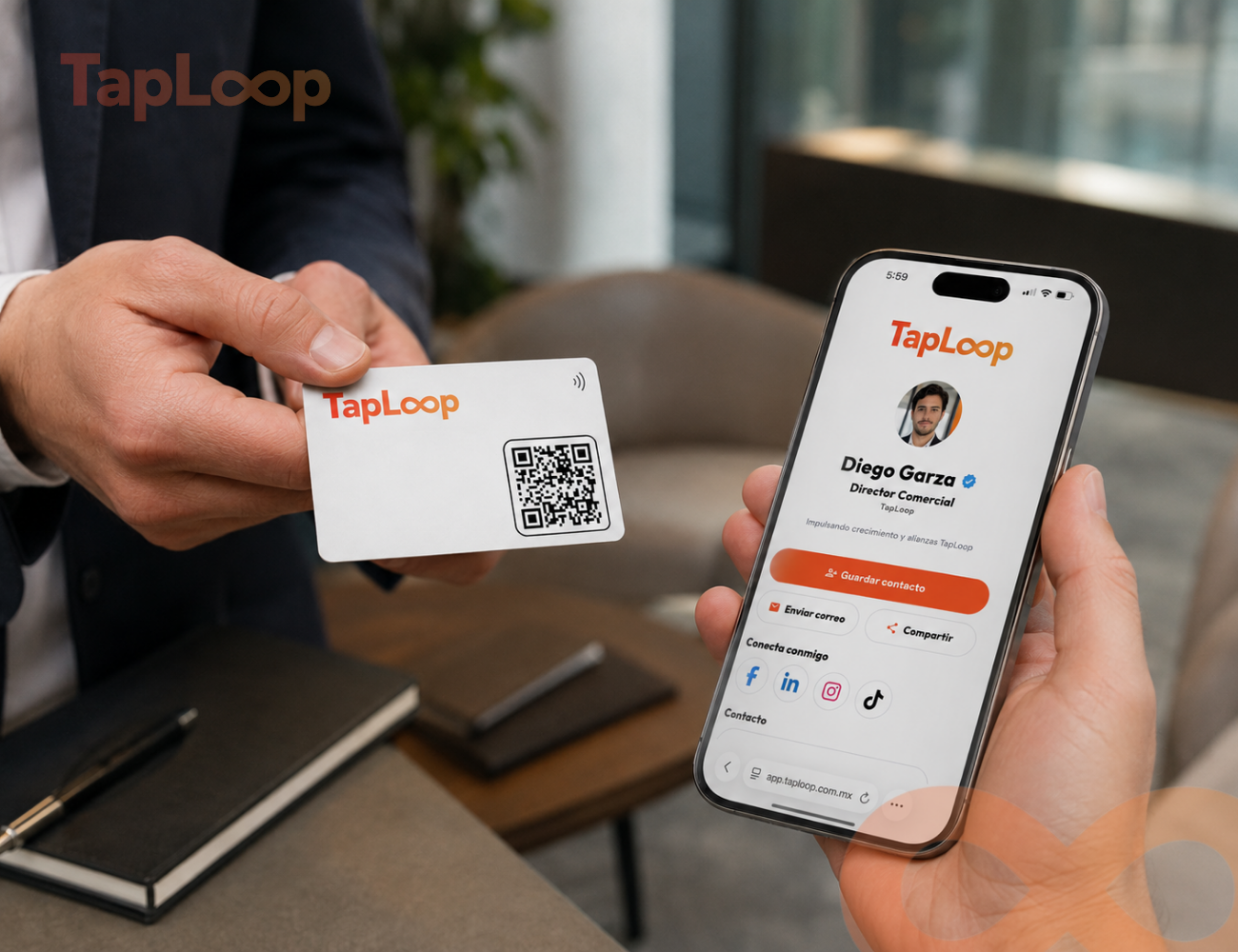 Miniatura de tarjeta NFC Digital TapLoop vista 6