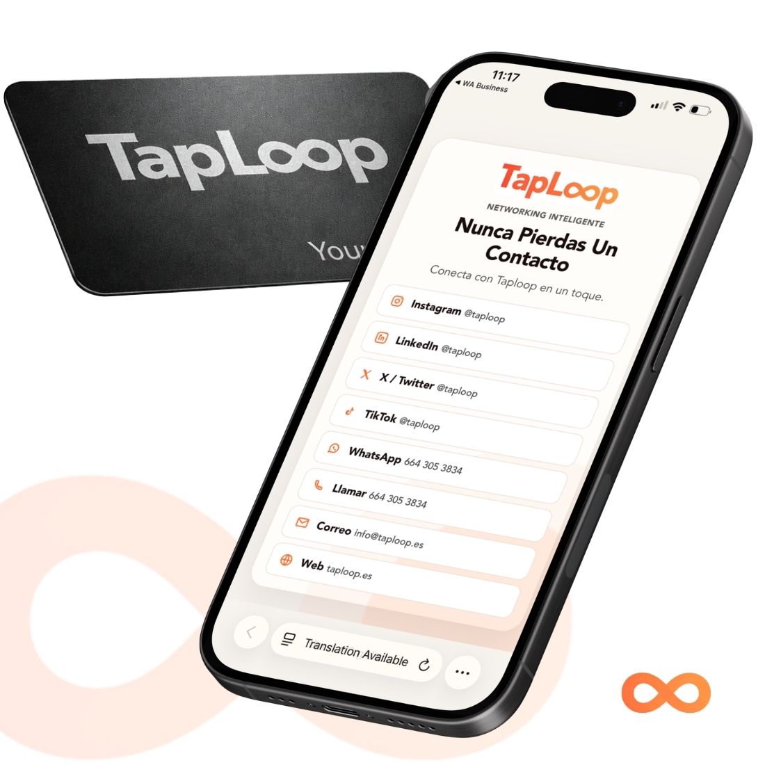Vista 4 de tarjeta metálica NFC