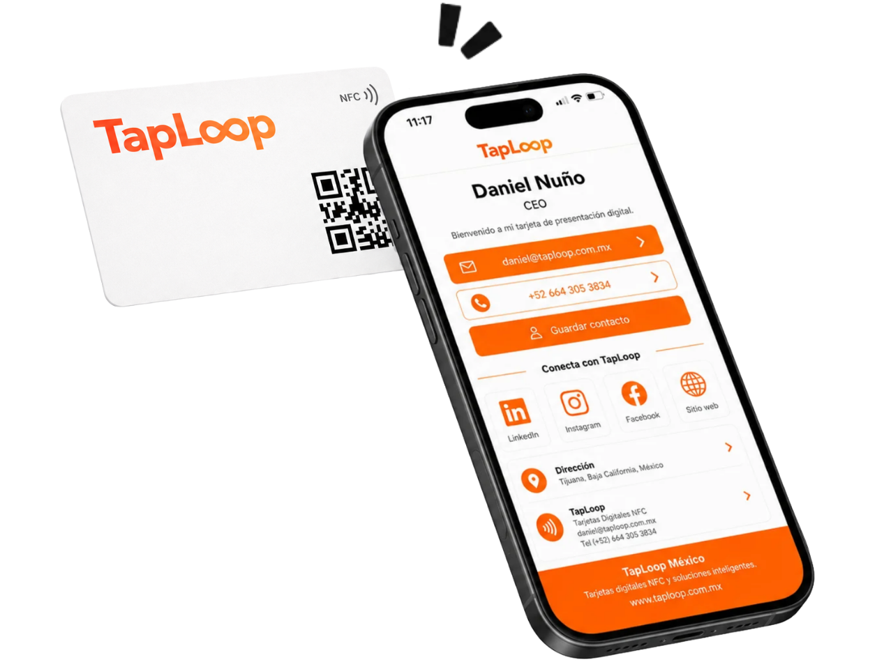 Tarjeta NFC PVC personalizada TapLoop